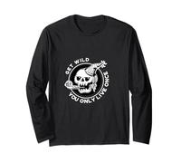 Get Wild You Only Live Once Retro Funny Party Lover Gift Manga Larga