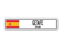 Getafe - Señal de Calle de España, Bandera de España para la Ciudad, Campo, para la Calle de la Calle, 10 x 40 cm
