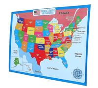 GETAJGHSD 1 Hoja Mapa De Estados Unidos Mapa Colgante Póster Mapa De Uu. Mostrando Estados Aprender Mapa De Los Estados De Uu. Mapas De Uu. Mapas Para El Aula