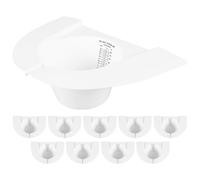 GETAJGHSD 10 Piezas de Gorros para Inodoros de Plástico Blanco Capacidad de 800ml, Fáciles de Usar para Recolección de Muestras Médicas en Mujeres