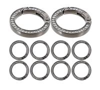 GETAJGHSD 10 Piezas de Hebillas de Anillo de Metal Reutilizables para Bolsos, Hechas de Aleación Ligera, Ideales para Manualidades y Correas de Equipaje