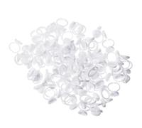 GETAJGHSD 100 Piezas de Copas para Anillo de Pestañas en Plástico Blanco, Soporte Rápido y Ajustable para Pigmento de Maquillaje Profesional