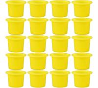 GETAJGHSD 100 Tazas Compactas de Pigmento Amarillo de Plástico para Tatuajes, Prácticas Prevención de Derrames, Ideales para Profesionales y Amateurs en Negocios de Tatuajes