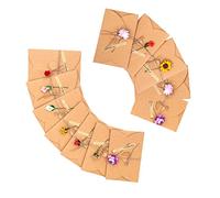 GETAJGHSD 12 piezas Tarjetas de Felicitación Kraft con Sobres Tarjetas Retro de Flores para y Ocasiones Especiales