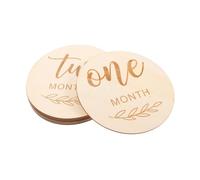 GETAJGHSD 12piezas Accesorios Para Fotos De Bebés Tarjetas Fotográficas De Madera Para Bebés Discos De Doble Cara Accesorios Para Sesión De Fotos Letrero Para Anuncio De Recién Nacido Mensua