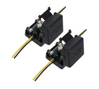 GETAJGHSD 2 Filtros de Potencia para Coche 12v 2piezas Instalación Fácil y Material Metal y Plástico para Reducción de Ruido en Sistemas de Audio de Vehículos