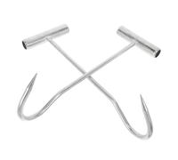 GETAJGHSD 2 Ganchos Para Tapas De Alcantarilla - Gancho En T De 12,18 Pulgadas Con Rodillo Para Puertas - Herramienta De Elevación Para Tapas De Alcantarilla Con Poste De Tanque Para