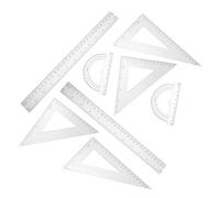 GETAJGHSD 2 Juegos De Herramientas De Medición Triangulares, Regla De Medición Multifuncional, Regla Matemática, Regla Triangular De Dibujo Profesional, Regla De Dibujo De Líneas Paralelas