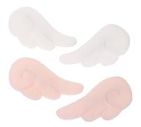 GETAJGHSD 2 Pares de Horquillas Pelo Alas de Ángel de Peluche, Accesorios Decorativos Femeninos en Blanco y Rosa, Tocado Suave para Niñas y Uso Diario en Invierno