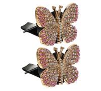 GETAJGHSD 2 Piezas Clip de Ventilación para Auto Rhinestones Accesorios Elegantes para Ambientador Vehículos Pack para Mujeres