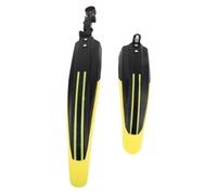 GETAJGHSD 2 Piezas Guardabarros de PP para Bicicleta de Montaña Amarillo Protector de Barro Delantero y Trasero, Diseño Ligero y Estructura de Guía de Flujo para Terrenos Offroad
