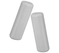 GETAJGHSD 2 Piezas Kit de Viaje Higiene Personal Estuche Cepillo Dientes Doble, Material PP Estable Prueba de Fugas, Diseño Compacto Adecuado para Camping y Uso Diario