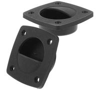 GETAJGHSD 2 Piezas Manija de Nylon para Escotilla Empotrada en Barco, Accesorio Náutico Versátil de PP Negro Diseño Cuadrado y Agarre Mejorado para Puertas de Cabina