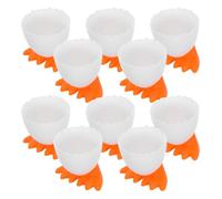 GETAJGHSD 20 Hueveras de Plástico Forma de Pollo para Desayuno en Casa y Cafés, Soporte Estable Que Evita Que los Huevos Rueden y Se Rompan, Pack de 20 Unidades