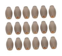 GETAJGHSD 20 Piezas Pomos de Madera para Tiradores de Cortinas Diseño Hueco Forma de Oliva Accesorios para Persianas Romanas Finalizadores de Cordón para Manualidades de Cortinas Reemplazo