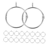 GETAJGHSD 20piezas Anillos para Barra De Cortina Enrollables Argollas Inoxidable Fácil Instalación y Desmontaje