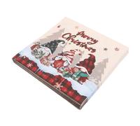 GETAJGHSD 20piezas Servilletas De Navidad Desechables De Diseño De y Cuadros Para Decoración y Navideñas