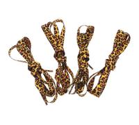 GETAJGHSD 2par Cordones Planos Leopardo Clásicos Accesorios para Zapatos Duraderos Diseño Único para Zapatillas y Botas Poliéster Resistente y Color Estable