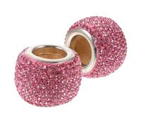 GETAJGHSD 2piezas Anillo Decorativo Para Reposacabezas De Coche Color Rosa Material Brillante Decoración De Coche Para Interior Accesorios Brillantes Para