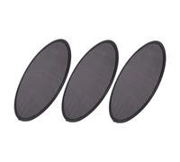 GETAJGHSD 3 Piezas abanico plegable círculo decoración ventilador de verano sostuvo Ventilador ligero de mano conveniente plegable redondo de mano paño Black