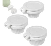 GETAJGHSD 3 Tapas de Tpe para Botellas de Gel de Ducha y Champú, Repuestos Fáciles de Usar para Dispensadores Anti Goteo en Baño y Cocina, Pack de 3 Unidades