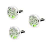 GETAJGHSD 3piezas Difusor De Para Coche Con Clip De Ventilación Diseño De Árbol Creativo Difusor De Aceites Esenciales De Acero Inoxidable Incluye Almohadilla De Color Aleatorio