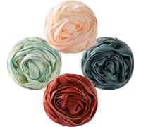 GETAJGHSD 4 Bolas de Baño Forma de Rosa y Cordón, Esponjas Corporales para Ducha que Eliminan la Grasa el Polvo, Accesorio Reutilizable para Hombres y Mujeres
