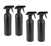 GETAJGHSD 4 Piezas Botella de Spray de Plástico Negro de 500ml Reutilizable Pulverizador de Niebla Moderada para Hogar y Salón de Peluquería, Material Hdpe Creativo y Forma Varios estilos