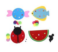 GETAJGHSD 4 Piezas Material didáctico Montessori Tablero de Botones para en Edad Preescolar Juguete de botón para pequeños Juguetes de pequeño Juguetes preescolares Paño