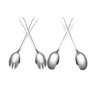 GETAJGHSD 4 Piezas Servidores de Ensalada Inoxidable Mango Ergonómico para y Servir Utensilios de Cocina para Lavavajillas para Reuniones y Comidas Familiares
