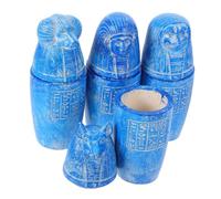 GETAJGHSD 4piezas Jarras Canópicas Egipcias Hijos De Horus para Decoración Ceremonial Réplicas De Artefactos Históricos Inscripciones Antiguas para Exhibición y Souvenir