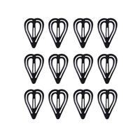 GETAJGHSD 50 Piezas Pinzas Cabello de Aleación Forma de Corazón Negro, Clip Pelo Fácil de Llevar y Decoración, Adecuado para Niñas en Viajes y Salidas Varios estilos