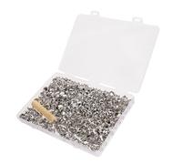 GETAJGHSD 500 Unidades Remaches de para Bolsos de Madera Mango Zapatos para Ropa con Punzón y Huecos Redondos Unidades Manualidades