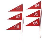 GETAJGHSD 6 Banderas de Riego de Hierro Rojo para Jardín, Fáciles de Insertar y Marcar Aspersores en Temporada de Primavera
