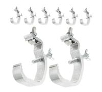 GETAJGHSD 8 Abrazaderas de Aluminio para Luz de Escenario Resistentes y Antideslizantes, Ganchos para Lámparas de Cabeza Móvil, Color Plateado, 8 Piezas, Soporte para Tubos de 30-52 Mm,