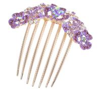 GETAJGHSD Accesorio Cabello Morado Peineta de Flores y Pinza Lateral, para Peinados de Boda y Eventos Formales, para Mujeres y Mamás