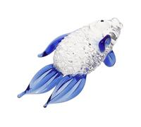 GETAJGHSD Adornos De Dorado De Cristal Figuras Coleccionables Cifra Figurilla Largo Artificial Pequeño Decoración Estropeado Forma Beto Mini Condujo Translúcido Figuras De Pescado Vidrio