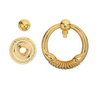 GETAJGHSD Aldaba de Puerta de Aleación de Zinc Dorada Función de Comunicación sin Timbre para Entrada Exterior en Hogares y Oficinas