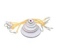 GETAJGHSD Almohadilla de Puntería de Fibra Super, 3 Capas, 1 Set | Diámetros 2/3/4/5/6/8cm, Blanco, Banda Elástica y Gancho, para Entusiastas