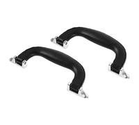 GETAJGHSD Asas de Repuesto para Maletas y Cajas, 2 Piezas de Plástico y Cuero Negro, Manijas Multifuncionales para Equipaje y Herramientas, Ideales para Viajes