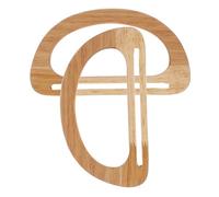 GETAJGHSD Asas Decorativas para Bolso de Madera, 2 Unidades en Forma de D, Accesorios para Bolsos de Mano Hechos a Mano y Reemplazo para Labores de Crochet