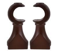 GETAJGHSD Base de Soporte para Barra de Cortina de Madera 35 MM 2 Unidades, Montaje en Techo o Pared, Soporte para Varilla Romana Capacidad de Carga, Accesorios para Cortinas de Habitación