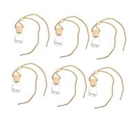 GETAJGHSD Botellas Difusoras de Perfume para Coche 8ml, 6 Unidades Colgantes, Accesorio Decorativo para Automóvil, Ambientador Recargable para Aromaterapia, Uso en Vehículos y Furgonetas