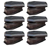 GETAJGHSD Caja de Ataúd de Utilería Negra para Fiesta con Tapa, 6 Piezas de Plástico Decorativo y Broma, Adecuado para Ambiente de Carnaval y Decoración Espeluznante