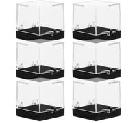 GETAJGHSD Caja de Exhibición de Muestras de 6 Piezas en Plástico Transparente, Resistente y Fácil de Almacenar para Colección de Minerales y Rocas