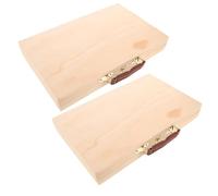 GETAJGHSD Caja de Madera Portátil para Artistas 2piezas con Compartimentos Múltiples y Asa Incorporada, Ligera y Funcional para Pintar Naturaleza o Estudio