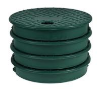 GETAJGHSD Caja de válvulas de riego redonda de plástico resistente, juego de 4, conveniente para tuberías de riego por goteo en agricultura