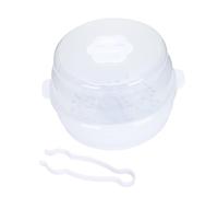 GETAJGHSD Caja Esterilizadora para Biberones y Chupetes para Bebés, Material Abs Resistente, Color Claro, para Microondas, Práctica para Viaje, Almacenamiento Compacto de Biberones