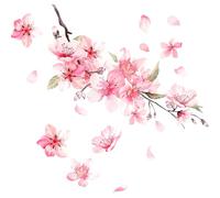 GETAJGHSD Calcomanía de Flores de Cerezo para Interior y Exterior de Vehículos, Adhesivo Vinilo Autoadhesivo 25X24 CM, Apto para Coches, Camiones y Motocicletas, Decoración y Protección