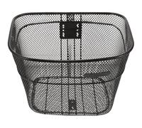 GETAJGHSD Cesta Metálica para Bicicleta Delantera Negra Doble Borde Reforzado, Cesta Grande para Manillar Resistente al Aplastamiento, Adecuado para Ciclismo Urbano y Actividades al Aire